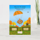 Carte Dinde de Thanksgiving parachutée dans une base mil (Devant)