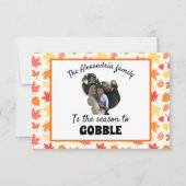 Carte Dinde de thanksgiving personnalisée photo saison p (Devant)