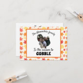 Carte Dinde de thanksgiving personnalisée photo saison p (Devant/Arrière en situation)