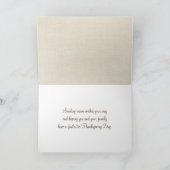 Carte Dinde de Thanksgiving sur la plage  (Intérieur)