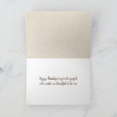 Carte Dinde de Thanksgiving sur la plage (Intérieur)