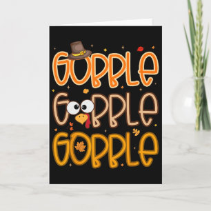 Carte Dinde drôle visage de Thanksgiving Gobble Chemises