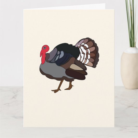 Carte Dinde Oiseau Dinde (Devant)