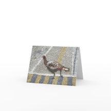 Dindee dans le passage piéton du centre