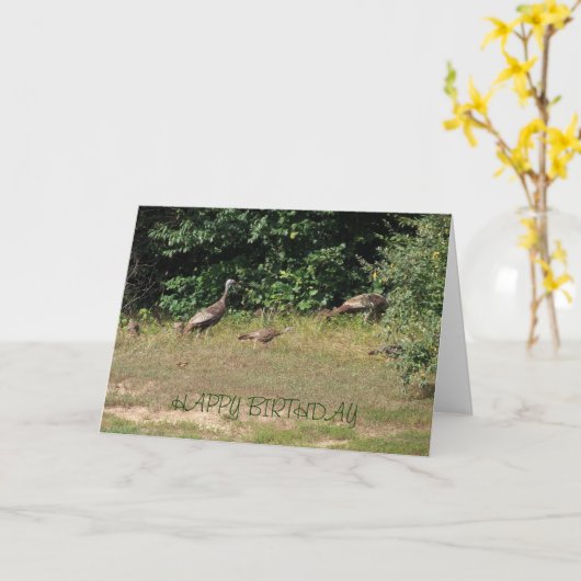 Carte Dindes, Anniversaire (Fleur jaune)