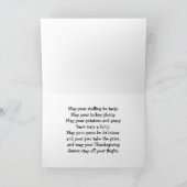 Carte Dindes de Thanksgiving saluant (Intérieur)