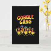 Carte Dindes Gang Cool Dindons Célibataires Amusement de (Fleur jaune)