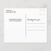 Carte d'indicateur de la ligne bleue mince de Noël (Dos)