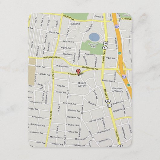 Carte d'indications de mariage à l'arbre à feuille (Dos)