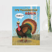 Carte Dindon Gras Humoristique se souvient de l'Action d (Devant)