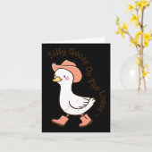 Carte Dindon ridicule en liberté drôle cowboy fermier ag (Fleur jaune)