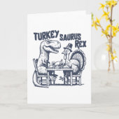 Carte Dindon Saurus Rex Dinosaur Drôle T-rex Dinde Que (Fleur jaune)