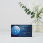 Carte d'industrie musicale - boule bleue de disco (Debout devant)