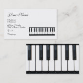 Carte d'industrie musicale - clavier - piano (Devant / Derrière)