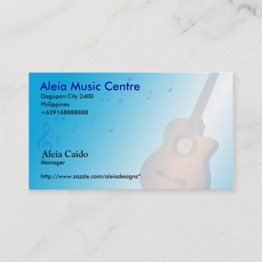 Carte d'industrie musicale d'Aleia (Devant)