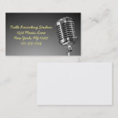 Carte d'industrie musicale de microphone (Devant / Derrière)