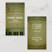 carte d'industrie musicale de piano (Devant / Derrière)