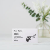 Carte d'industrie musicale - guitare noire (Debout devant)