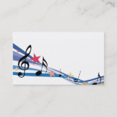 Carte d'industrie musicale - notes colorées (Dos)