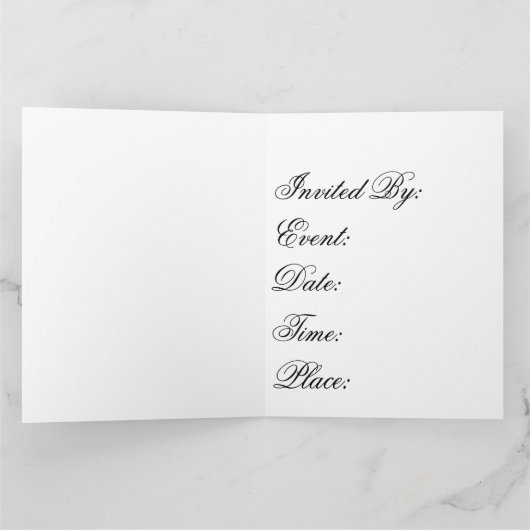 Carte dîner (Intérieur)