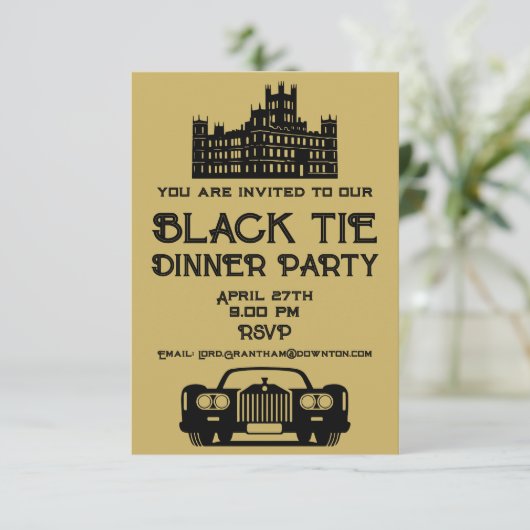 Carte Dîner À Thème Du Downton (Debout devant)