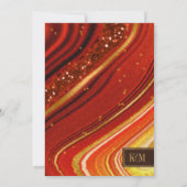 Carte Dîner Abstrait de répétition d'âge Hot Orange ID82 (Dos)