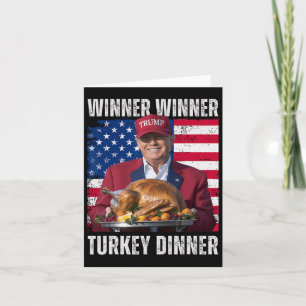 Carte Dîner de dinde de gagnant gagnant Humour drôle Tru
