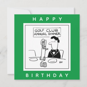 Carte Dîner de golf avec couverts dans chariot de golf d