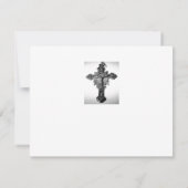 Carte Dîner de répétition catholique Crucifix & Mariage  (Dos)