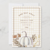 Carte Dîner de répétition Citrouille blanc (Devant)