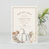 Carte Dîner de répétition Citrouille blanc (Debout devant)