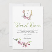Carte Dîner de répétition de fleurs de cerisier rose (Devant)