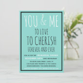 Carte Dîner de répétition de la suite de Mariage Bride & (Debout devant)