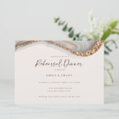 Carte Dîner de répétition de marbre de Géode d'âge (Debout devant)