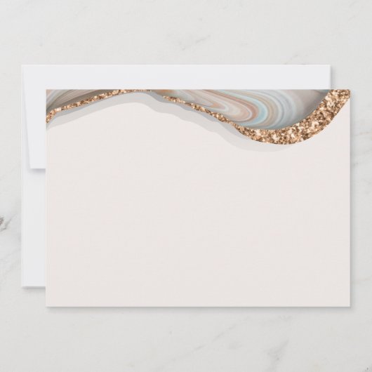 Carte Dîner de répétition de marbre de Géode d'âge (Dos)