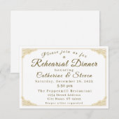 Carte Dîner de répétition de mariage catholique d'hiver (Devant / Derrière)