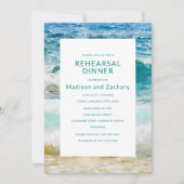 Carte Dîner de répétition de mariage de plage tropicale (Devant)