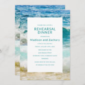 Carte Dîner de répétition de mariage de plage tropicale (Devant / Derrière)