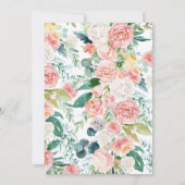 Carte Dîner de répétition de Mariage floral d'été (Dos)