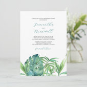 Carte Dîner de répétition des Feuilles tropicaux (Debout devant)