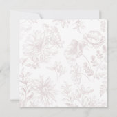 Carte Dîner de répétition Floral Chic de Bourgogne Invit (Dos)