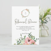 Carte Dîner de répétition florale Eggshell et Blush (Debout devant)