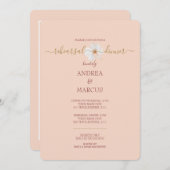 Carte Dîner de répétition Mariage de l'orchidée de Creme (Devant / Derrière)