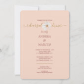 Carte Dîner de répétition Mariage de l'orchidée de Creme (Devant)