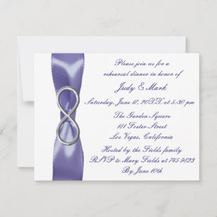 Carte Dîner de répétition Purple Blue Silver Infinity