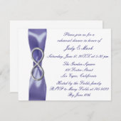 Carte Dîner de répétition Purple Blue Silver Infinity (Devant / Derrière)