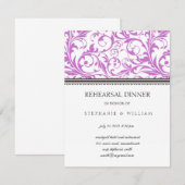 Carte Dîner De Répétition Purple Swirl (Devant / Derrière)