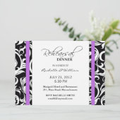 Carte Dîner De Répétition Purple Swirl (Debout devant)
