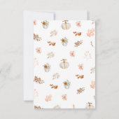 Carte dîner de Thanksgiving floral (Dos)