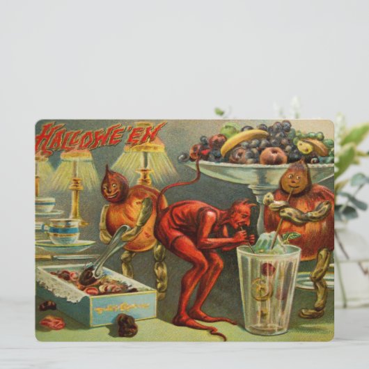 Carte Dîner d'Halloween (Debout devant)